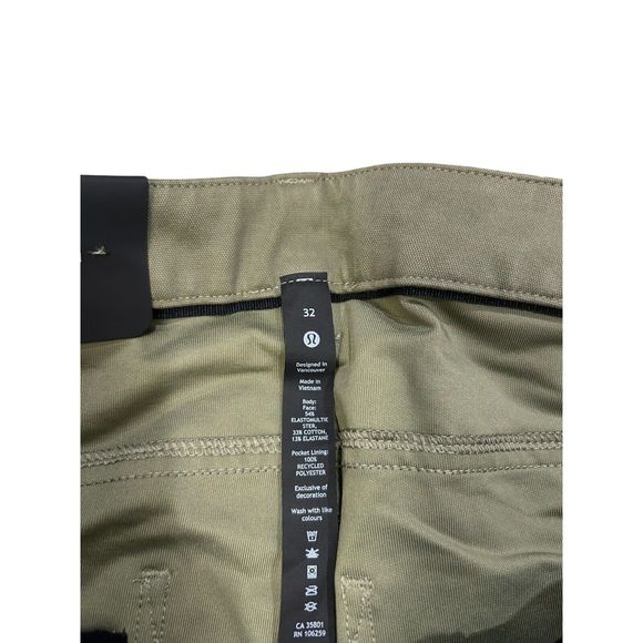 Lululemon ABC Slim-Fit 5 Pocket Pant 34"Utilitech Men’s Size 32 X 34 Green NWT - Picture 7 of 11